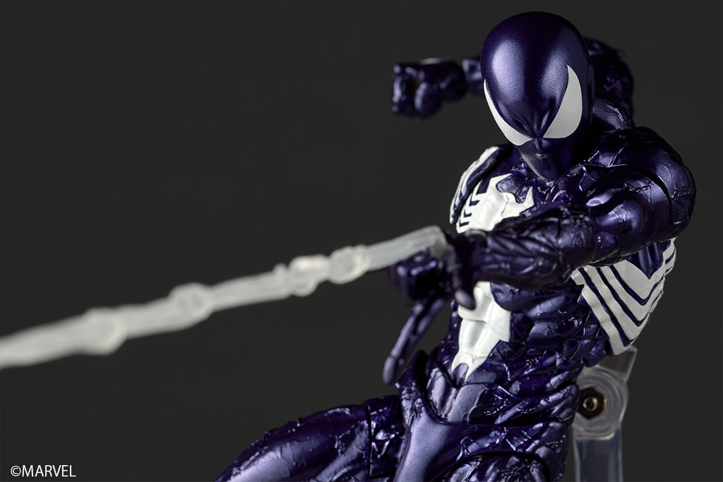 Kaiyodo Revoltech Amazing Yamaguchi Symbiote Spider-Man Violett Version Actionfigur