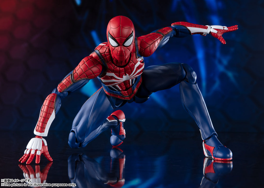 S.H. Figuarts Spider-Man Advance Suit Marvel Bandai Gamerverse + Special Stand