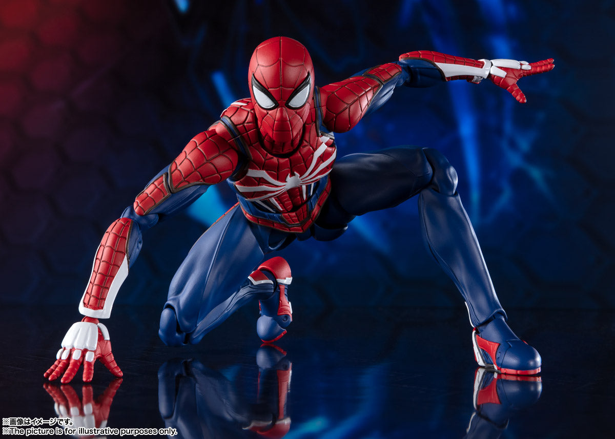 S.H. Figuarts Spider-Man Advance Suit Marvel Bandai Gamerverse + Special Stand